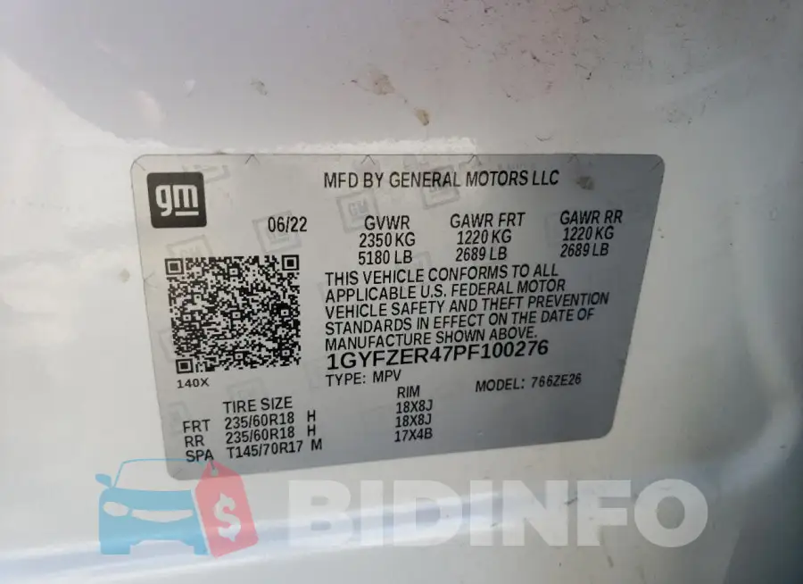1GYFZER47PF100276 Photo# 12