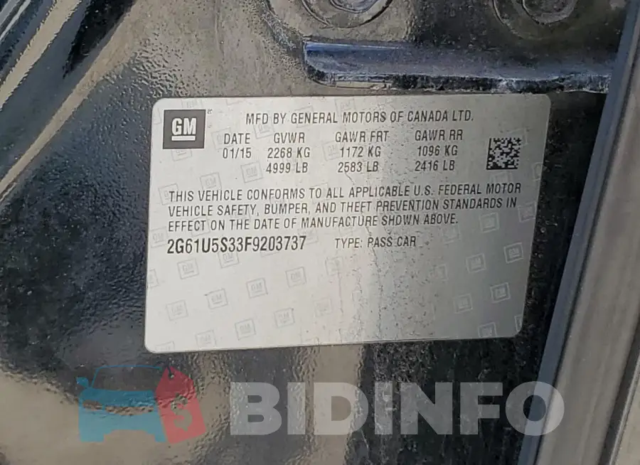 2G61U5S33F9203737 Photo# 12