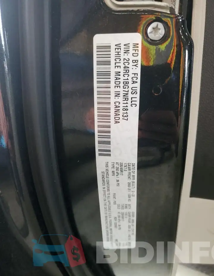 2C4RC1BG7NR118137 Photo# 13