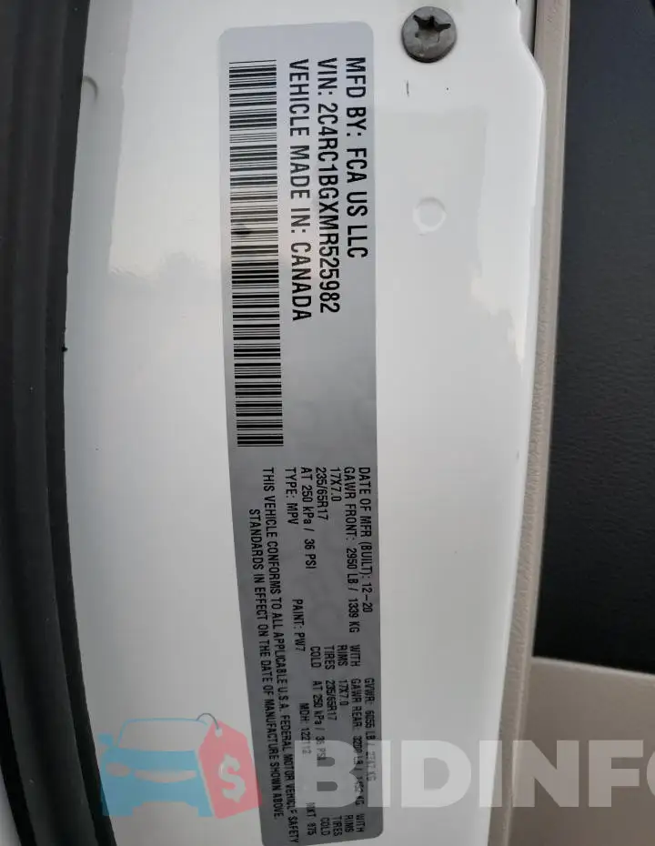 2C4RC1BGXMR525982 Photo# 13