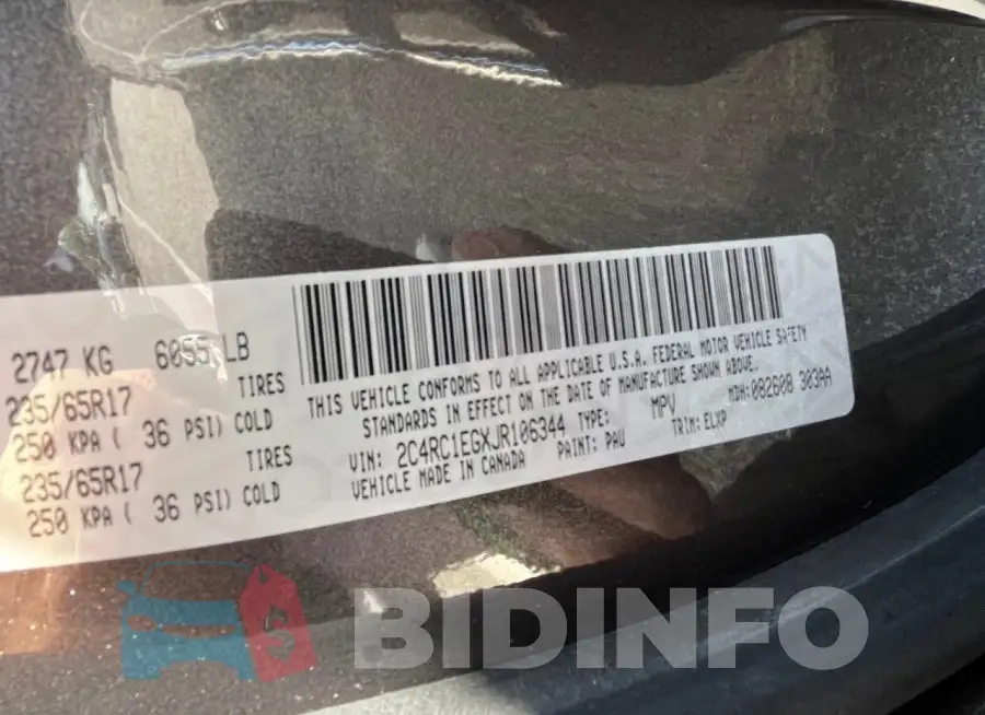 2C4RC1EGXJR106344 Photo# 10