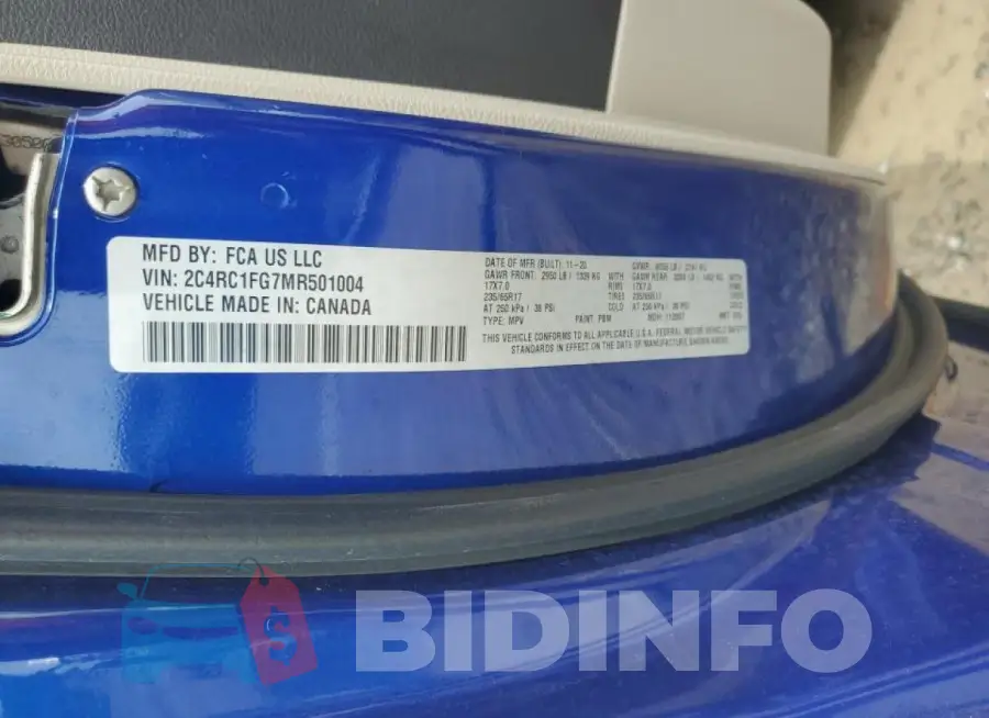 2C4RC1FG7MR501004 Photo# 14