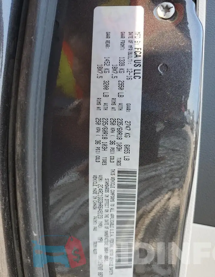 2C4RC1GG3HR649123 Photo# 13