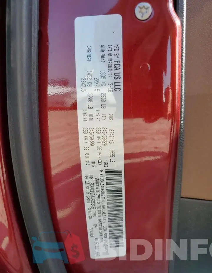 2C4RC1GG4JR212432 Photo# 13