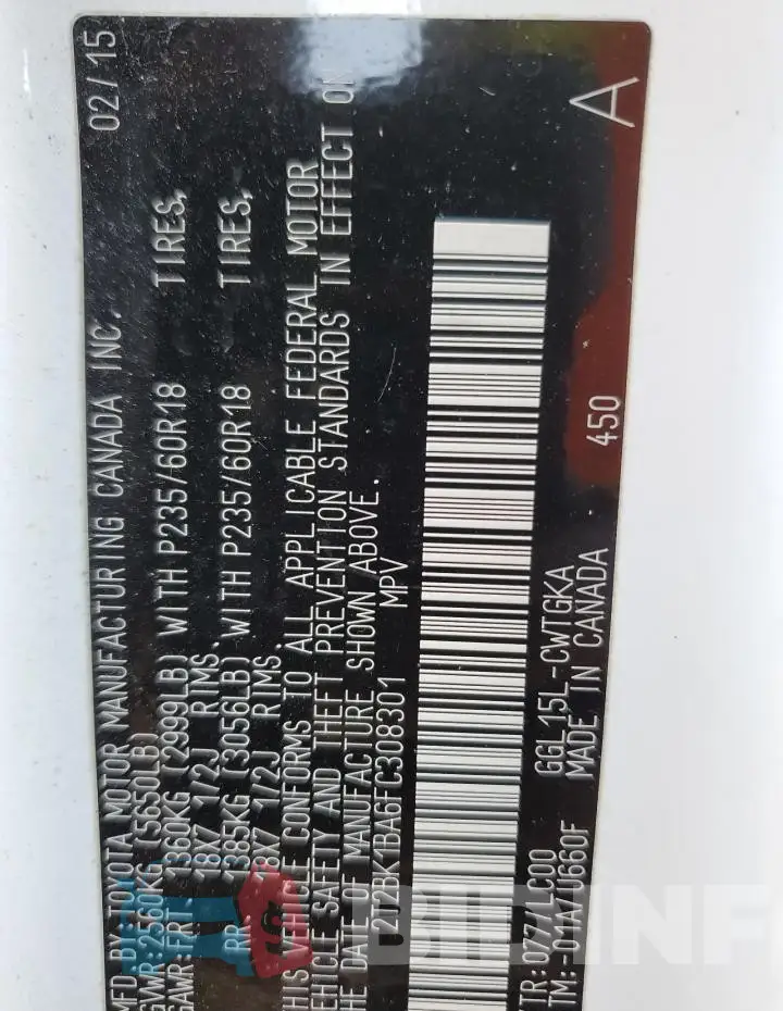 2T2BK1BA6FC308301 Photo# 12