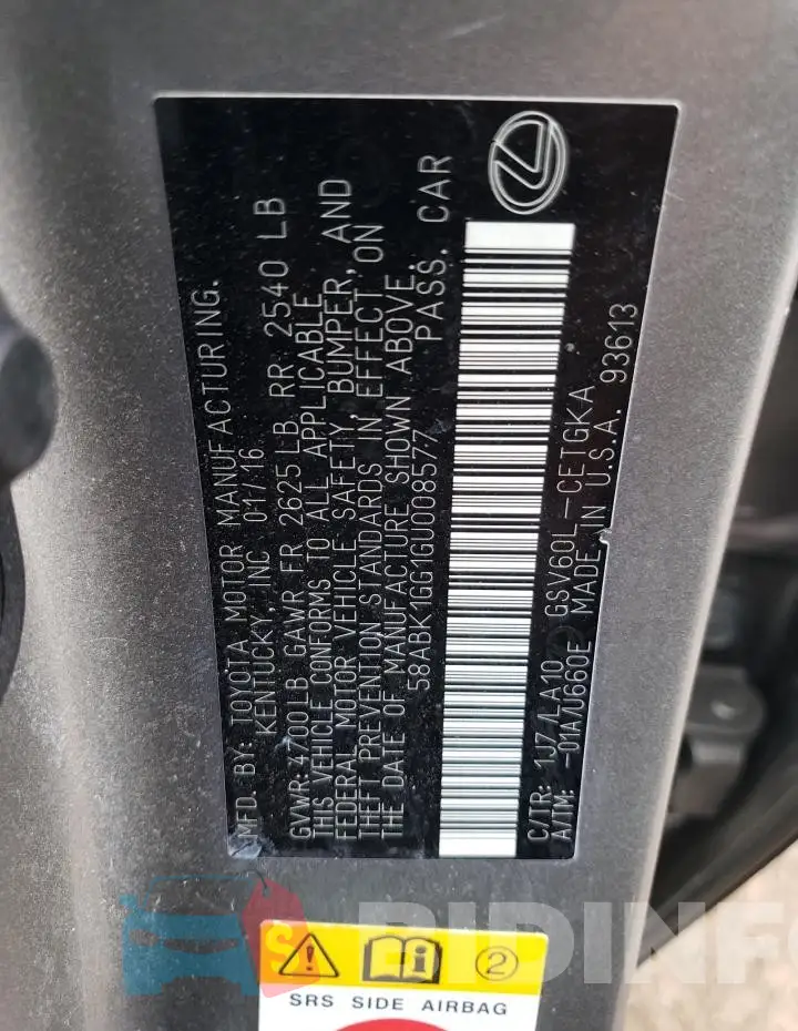 58ABK1GG1GU008577 Photo# 12