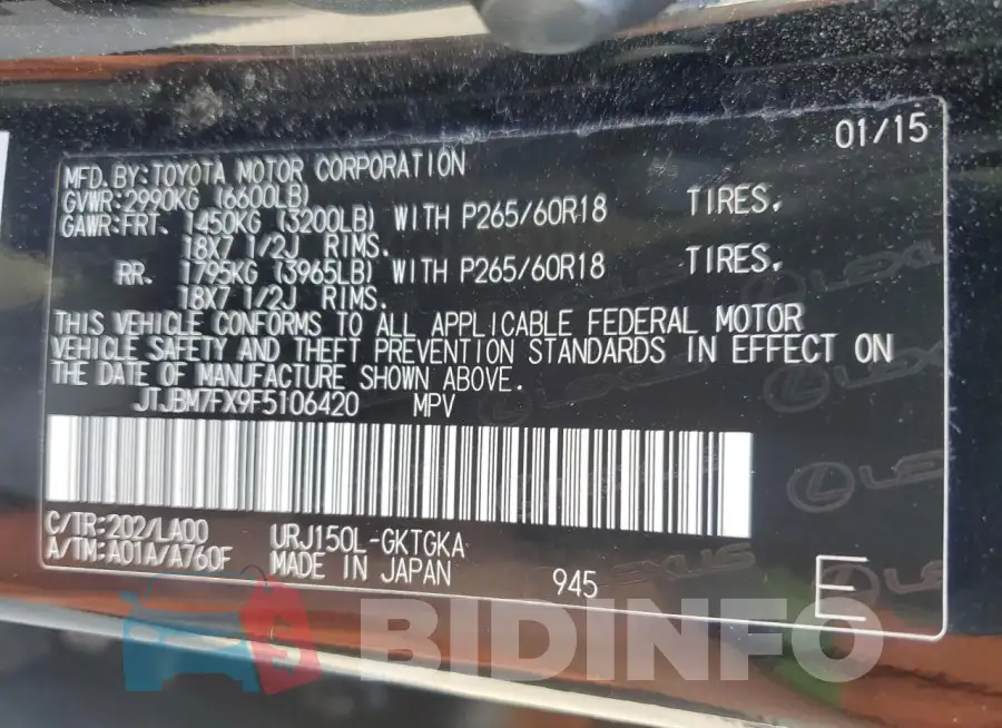 JTJBM7FX9F5106420 Photo# 13