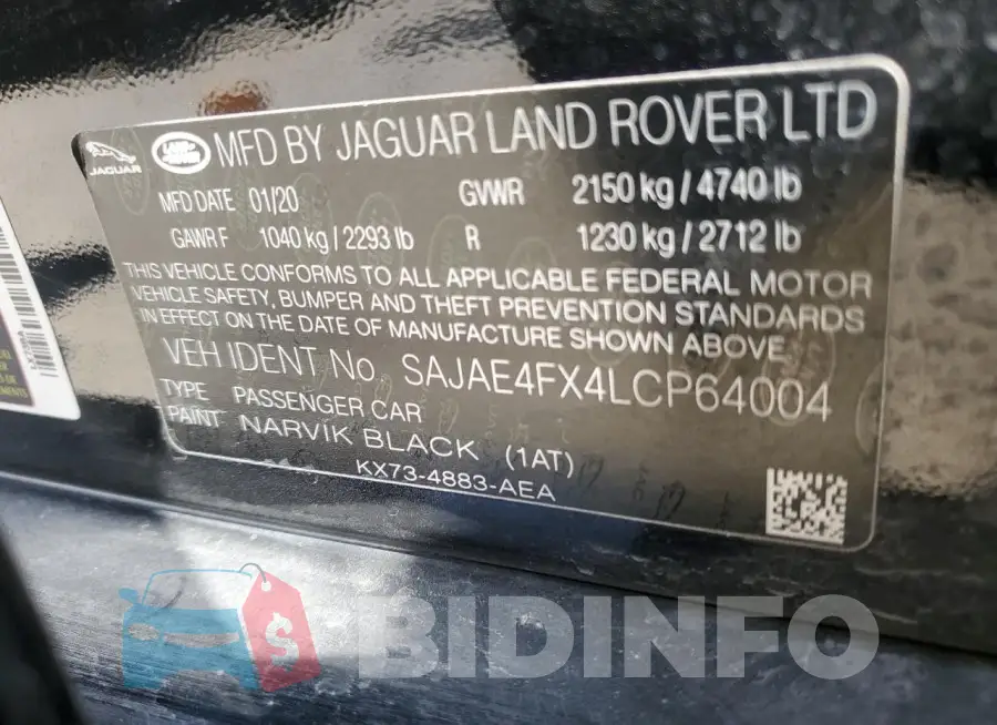 SAJAE4FX4LCP64004 Photo# 13