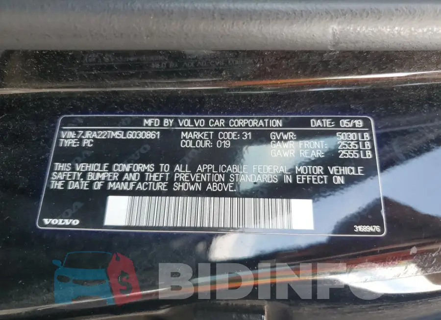 7JRA22TM5LG030861 Photo# 13
