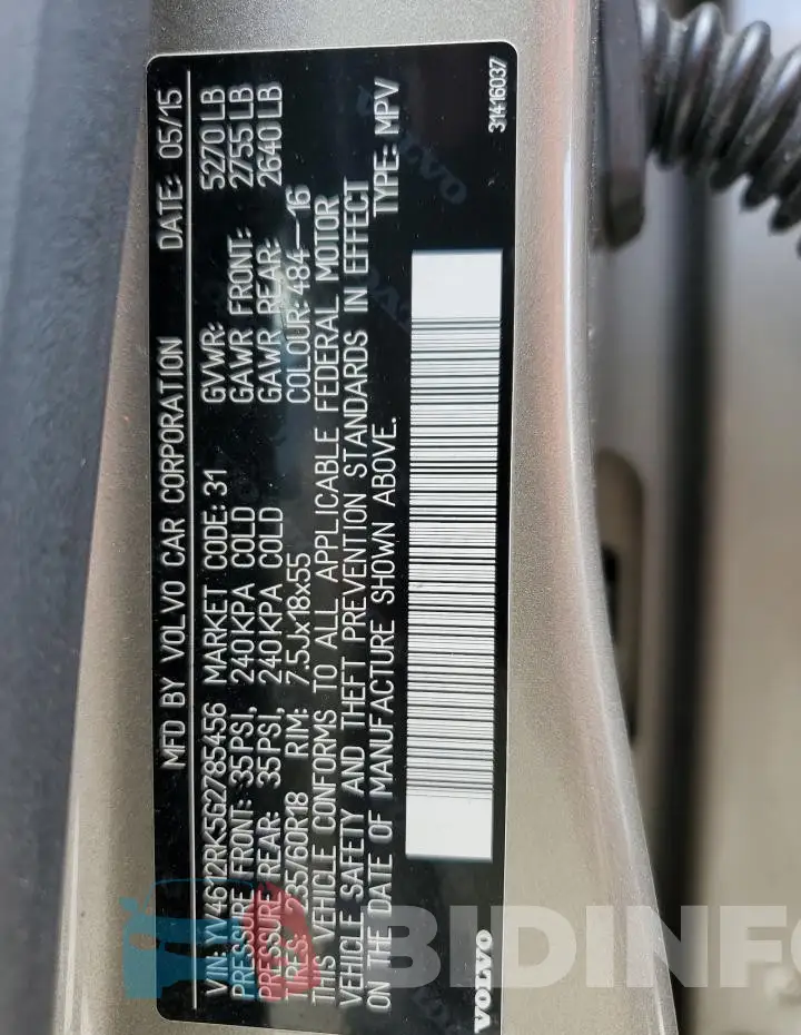 YV4612RK5G2785456 Photo# 13