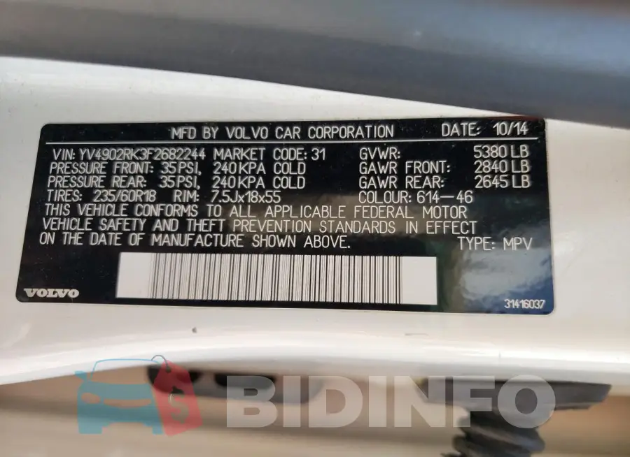 YV4902RK3F2682244 Photo# 14