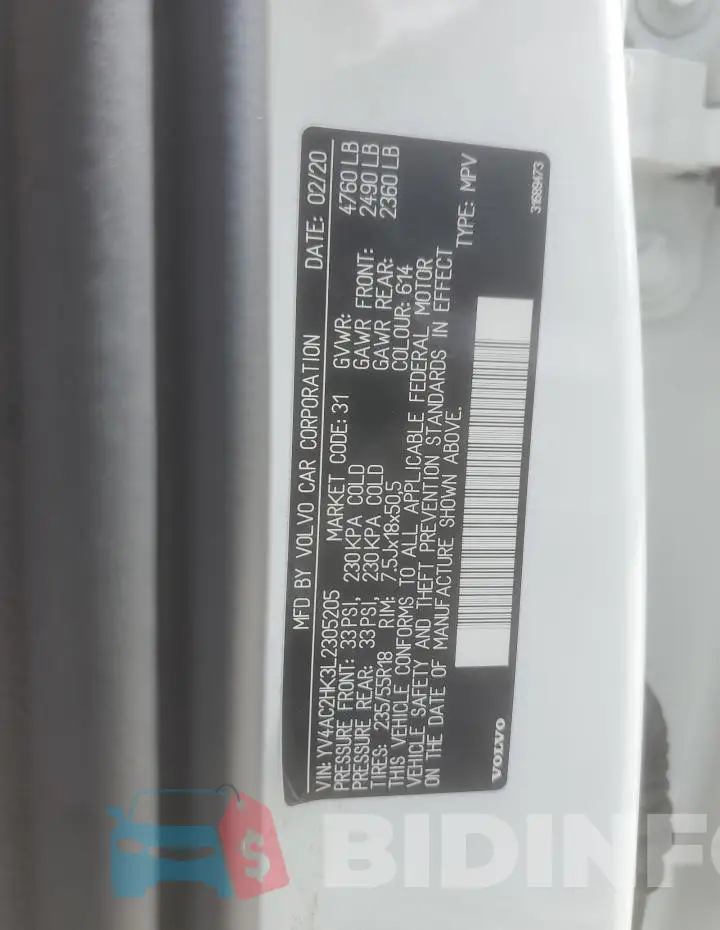 YV4AC2HK3L2305205 Photo# 13