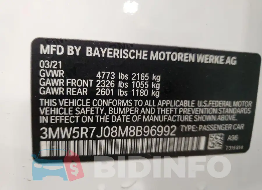 3MW5R7J08M8B96992 Photo# 12