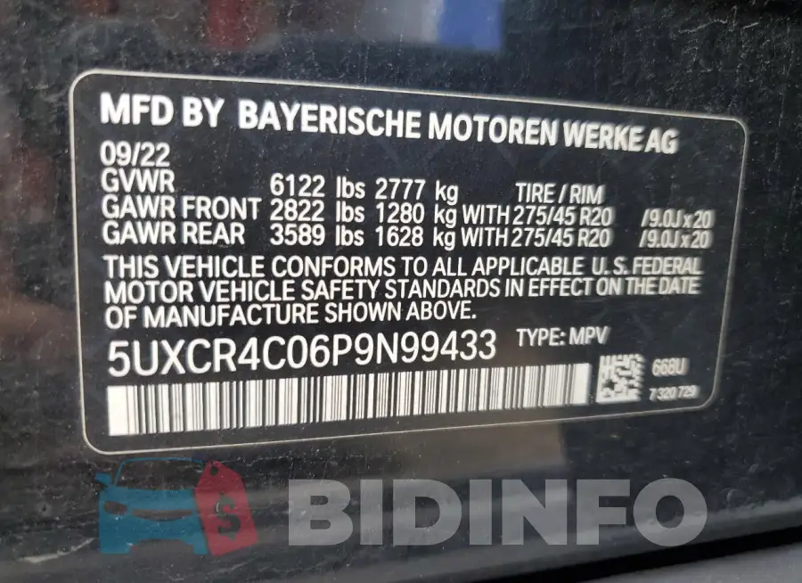 5UXCR4C06P9N99433 Photo# 13