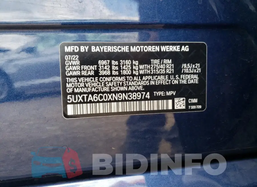 5UXTA6C0XN9N38974 Photo# 12