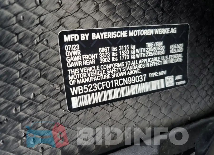 WB523CF01RCN99037 Photo# 12