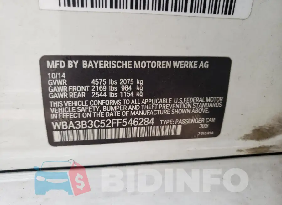 WBA3B3C52FF546284 Photo# 12