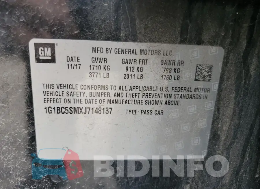 1G1BC5SMXJ7148137 Photo# 13