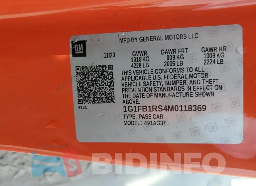 1G1FB1RS4M0118369 Photo# 12
