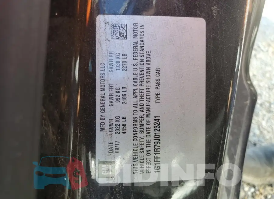 1G1FF1R79J0123241 Photo# 12