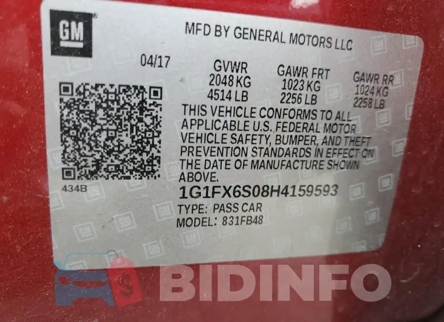 1G1FX6S08H4159593 Photo# 12