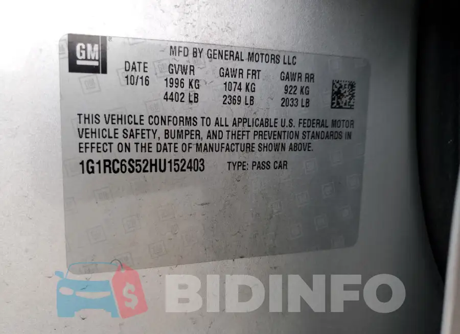 1G1RC6S52HU152403 Photo# 12