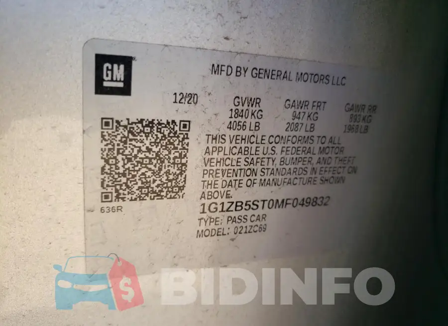1G1ZB5ST0MF049832 Photo# 12