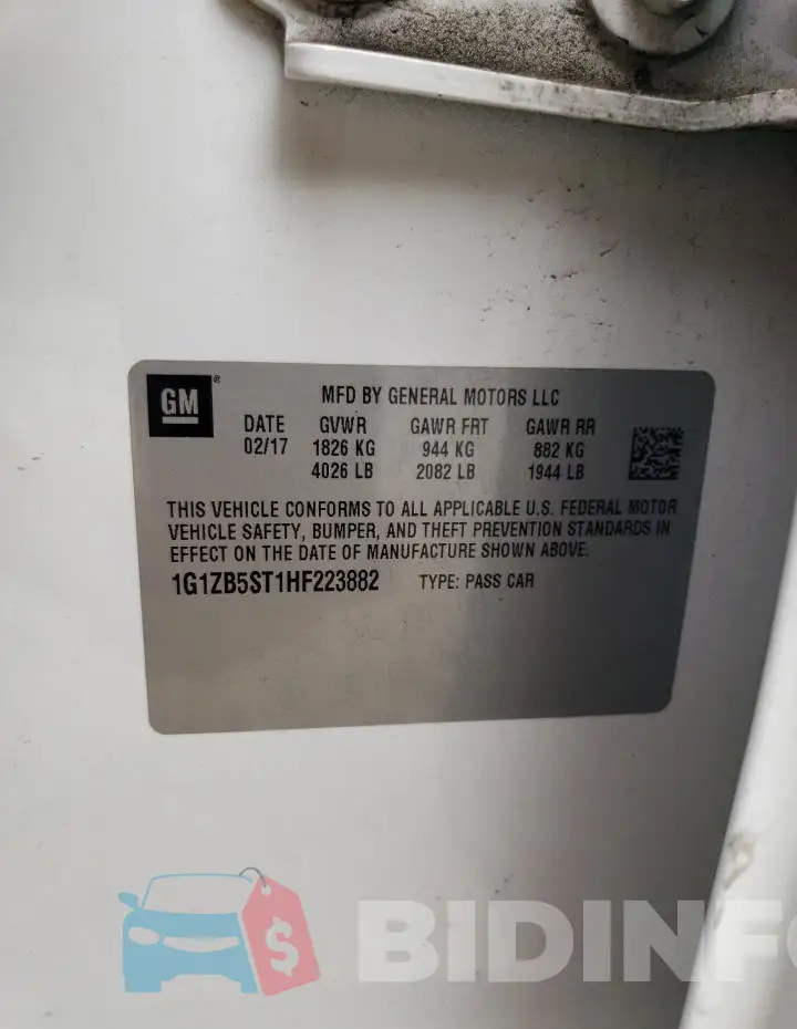 1G1ZB5ST1HF223882 Photo# 12