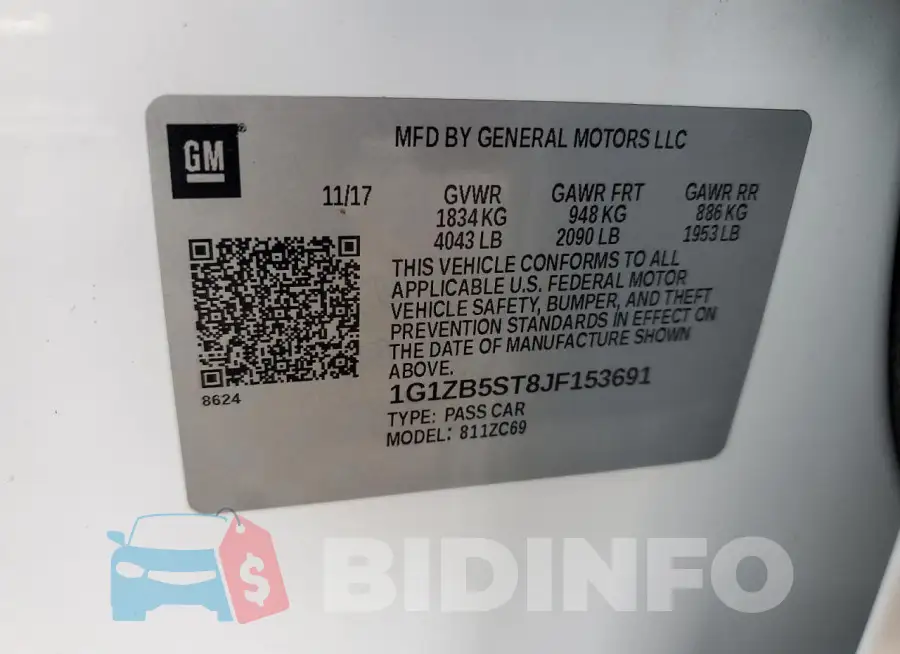 1G1ZB5ST8JF153691 Photo# 12
