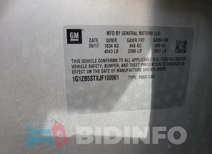 1G1ZB5STXJF100961 Photo# 13