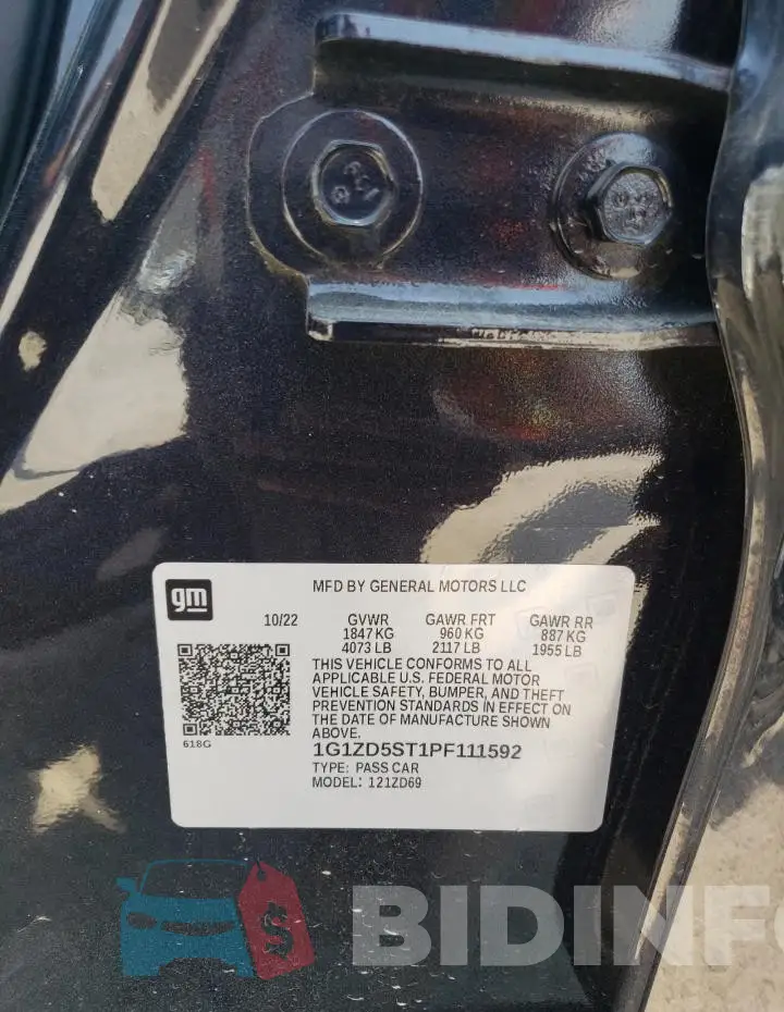 1G1ZD5ST1PF111592 Photo# 12