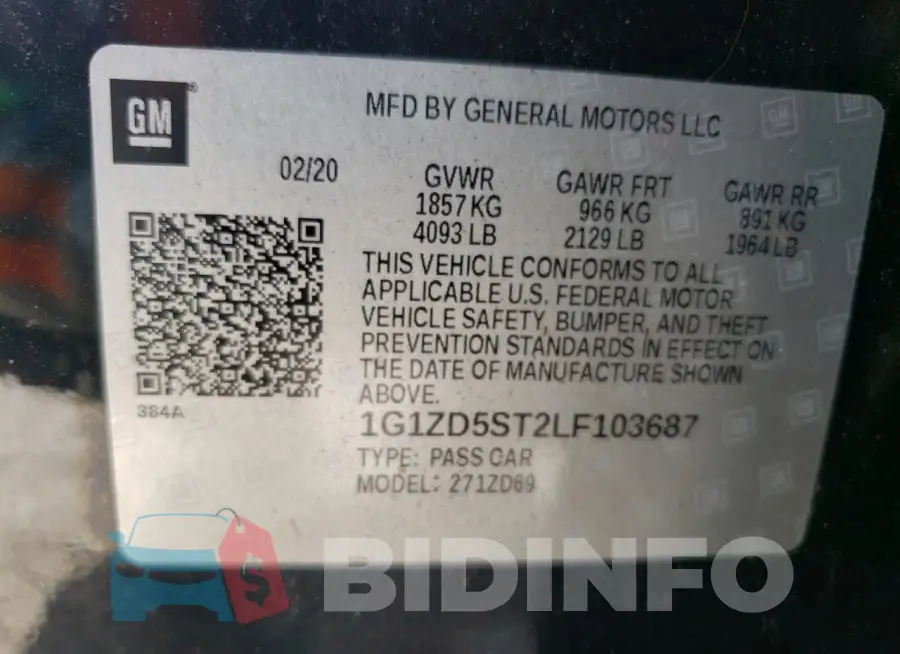 1G1ZD5ST2LF103687 Photo# 13