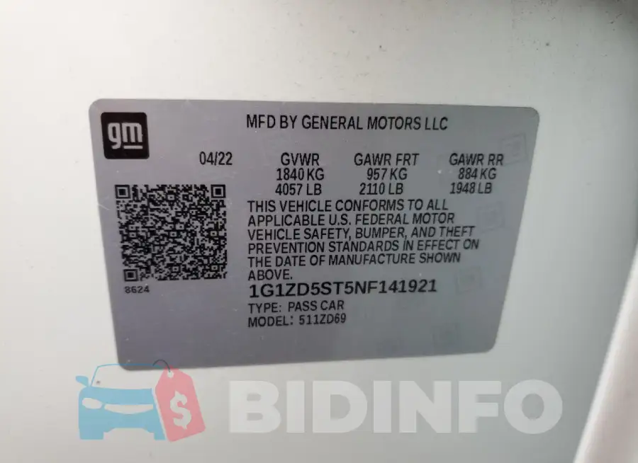 1G1ZD5ST5NF141921 Photo# 12