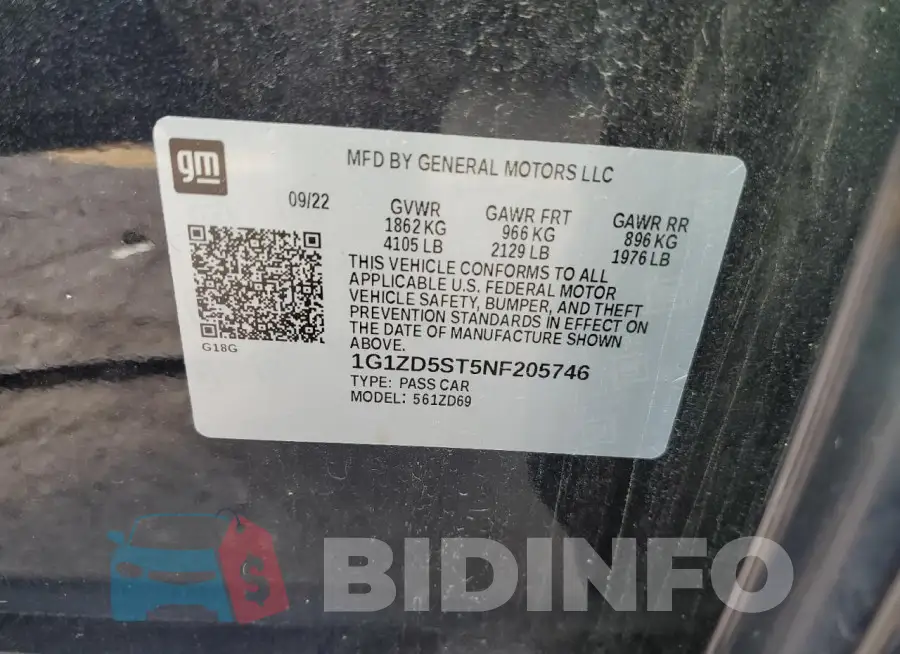 1G1ZD5ST5NF205746 Photo# 12