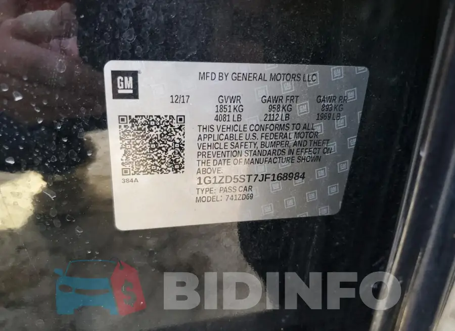 1G1ZD5ST7JF168984 Photo# 12