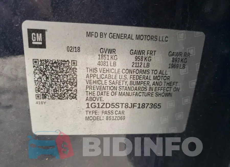 1G1ZD5ST8JF187365 Photo# 12