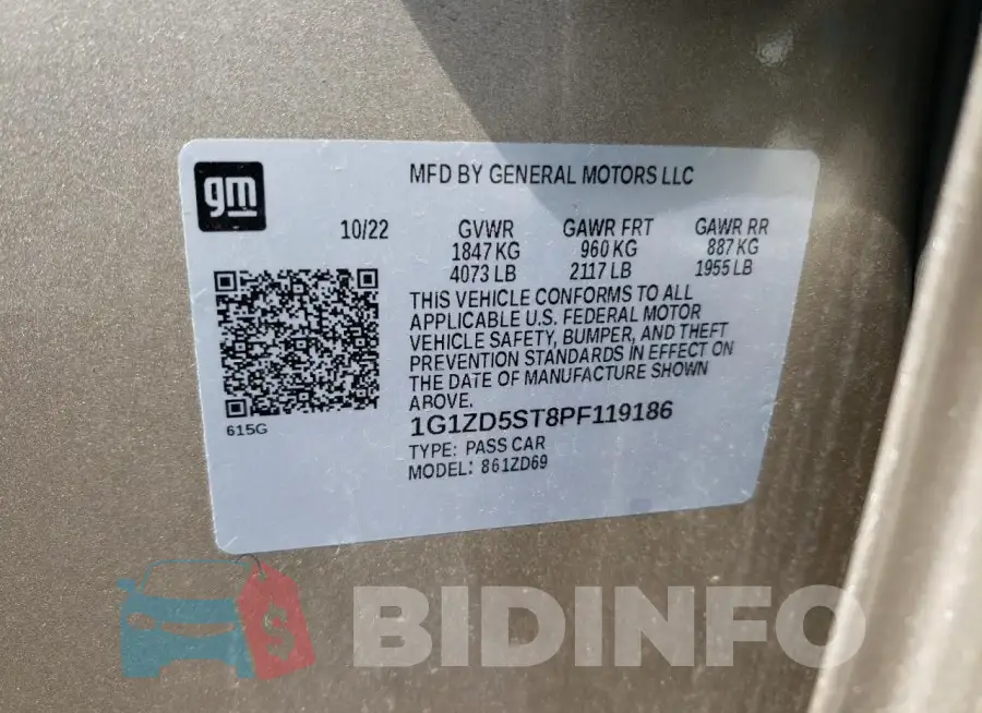 1G1ZD5ST8PF119186 Photo# 13