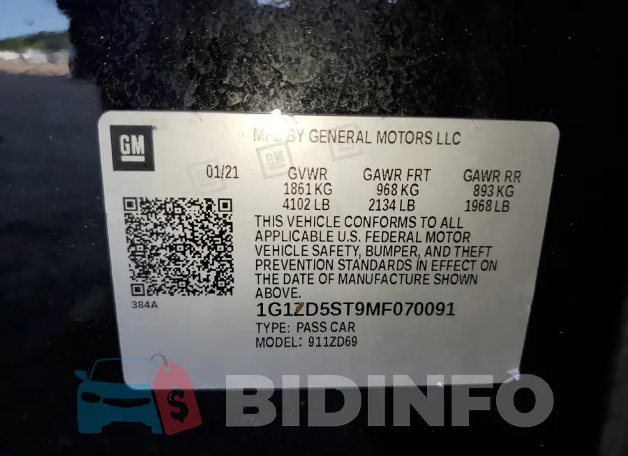 1G1ZD5ST9MF070091 Photo# 12