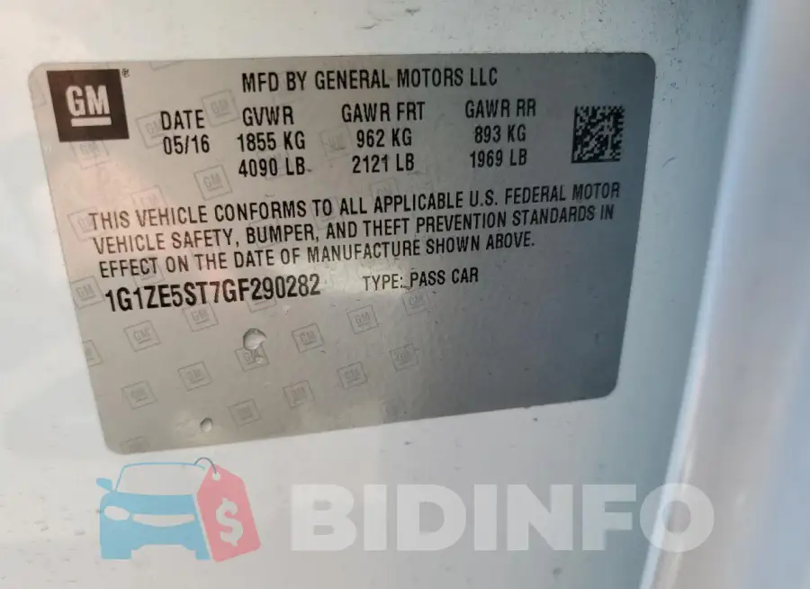 1G1ZE5ST7GF290282 Photo# 12