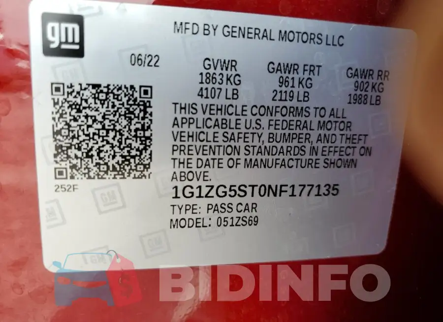 1G1ZG5ST0NF177135 Photo# 12
