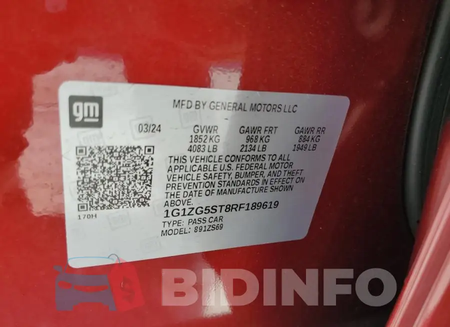 1G1ZG5ST8RF189619 Photo# 12