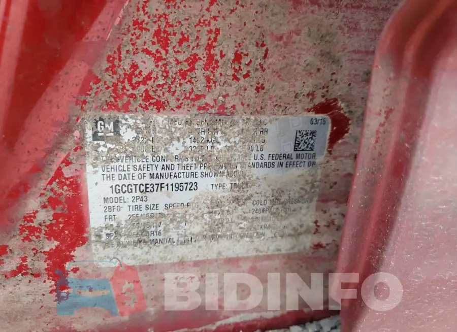 1GCGTCE37F1195723 Photo# 12