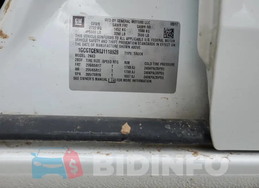 1GCGTCEN0J1118928 Photo# 12