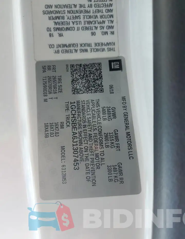 1GCHSBEA6J1307453 Photo# 12