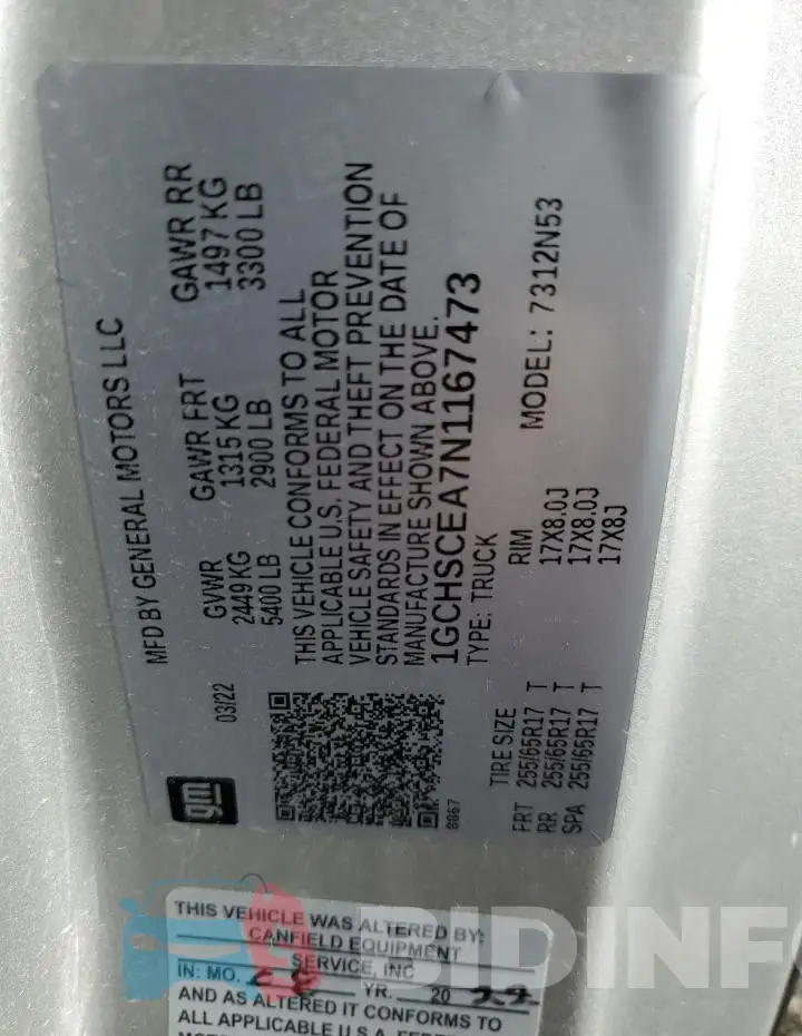 1GCHSCEA7N1167473 Photo# 13