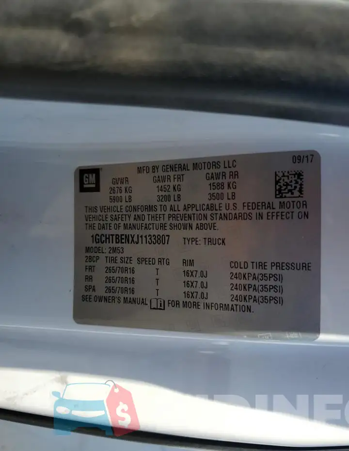 1GCHTBENXJ1133807 Photo# 13