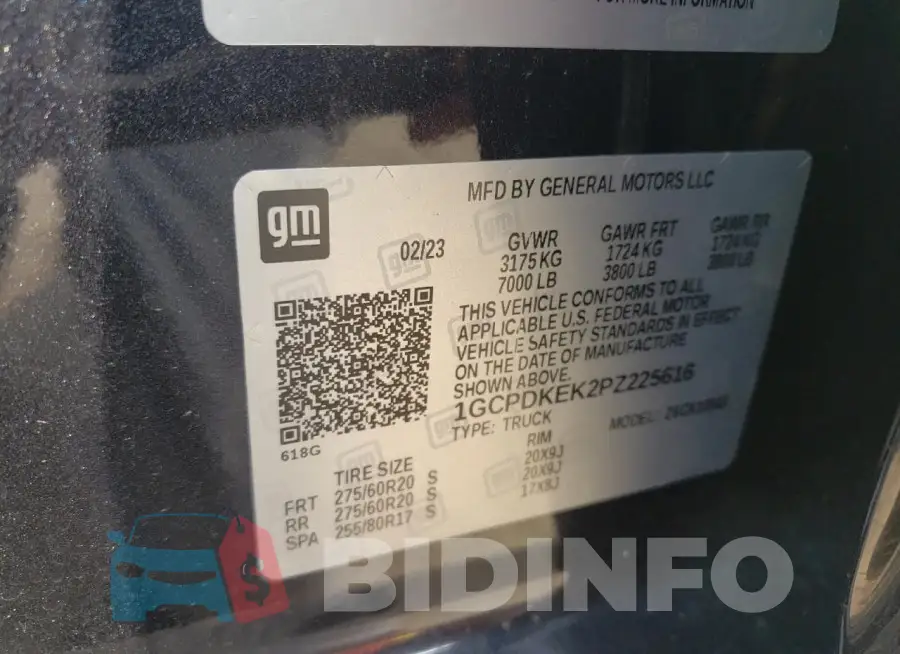 1GCPDKEK2PZ225616 Photo# 12
