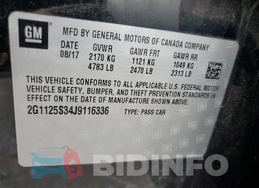 2G1125S34J9116336 Photo# 12