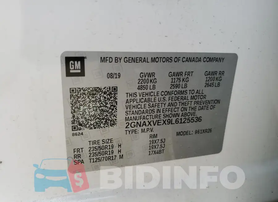 2GNAXVEX9L6125536 Photo# 13