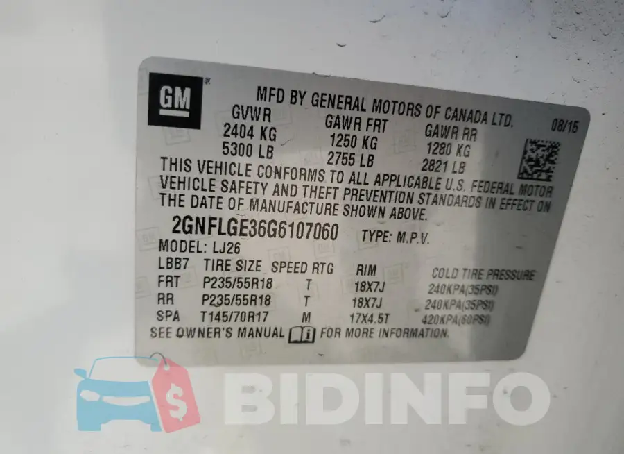 2GNFLGE36G6107060 Photo# 13